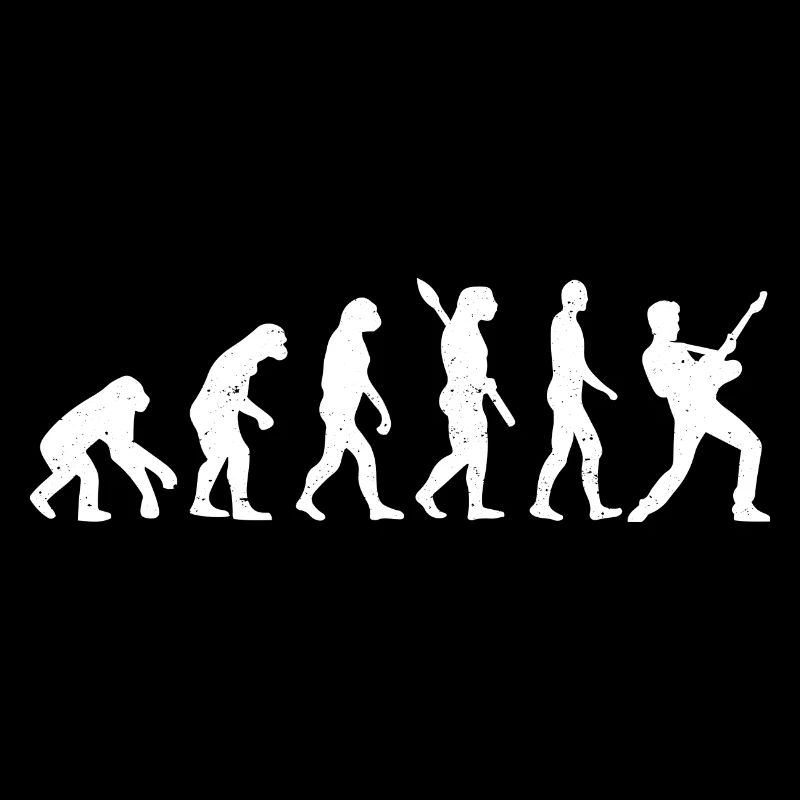 Evolution Guitar Player Rock Band Member Musician