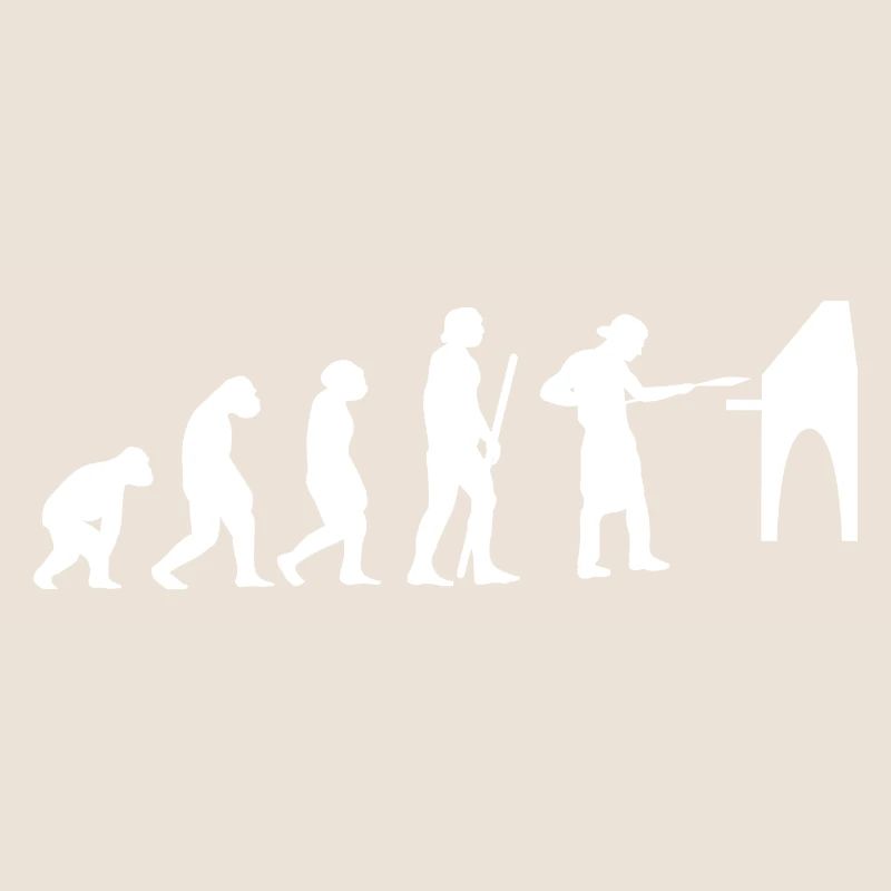 Human Evolution Pizza Delivery Guy Eating Pizza It