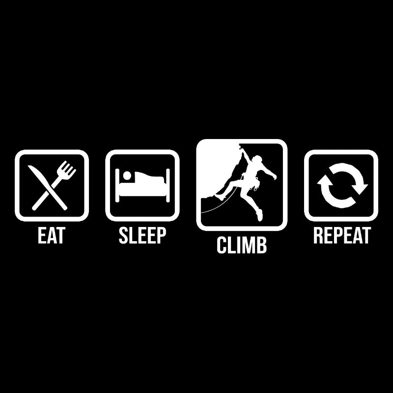 Eat Sleep Climb Repeat Rock Boulder Bouldering Roc