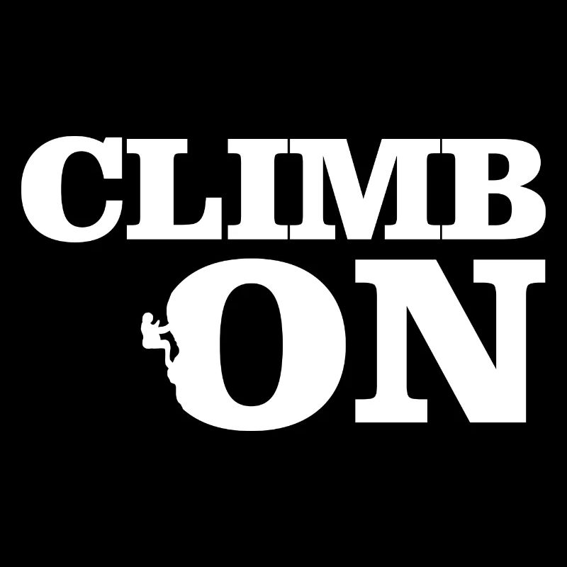 Climb On Graphic Climbing Boulder Rock Climber Mou