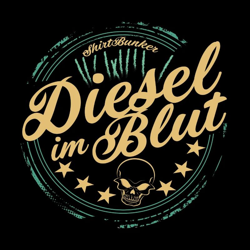Diesel im Blut im Feinstaub Terrorist Fun Shirt