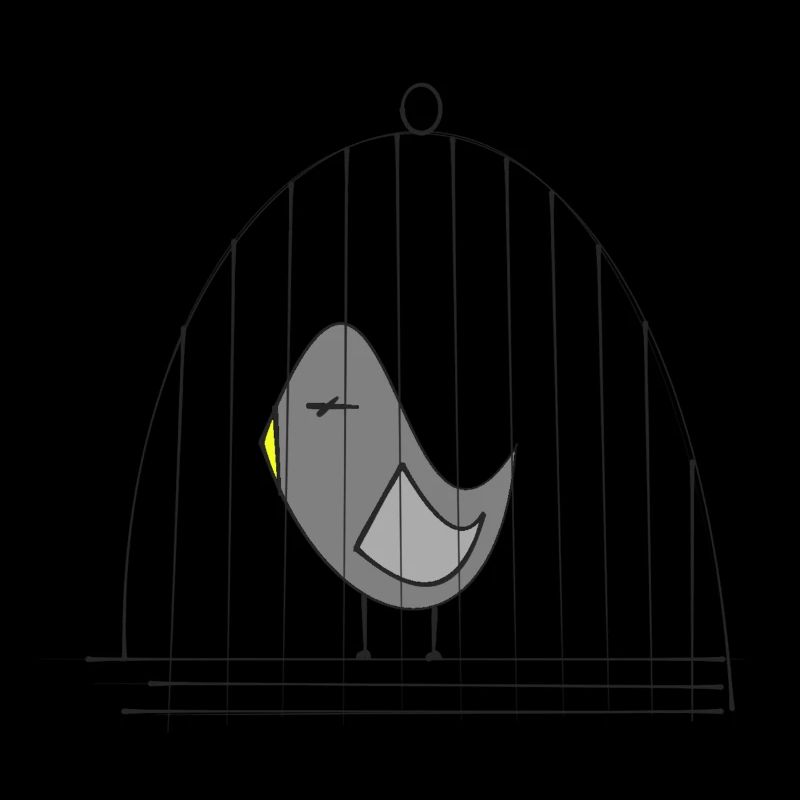 Vogel im Kaefig