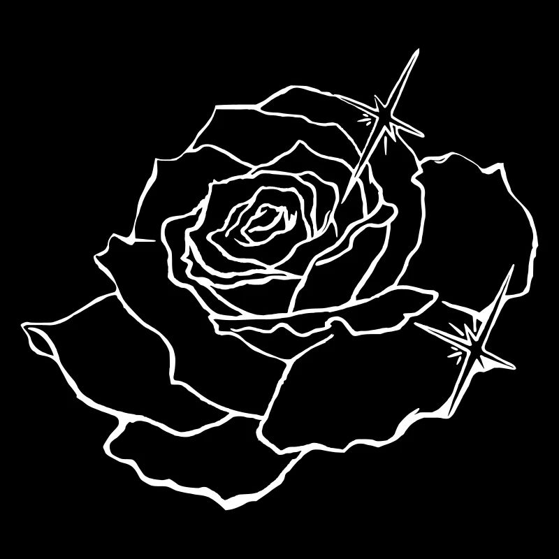 Fleur de rose avec des étoiles