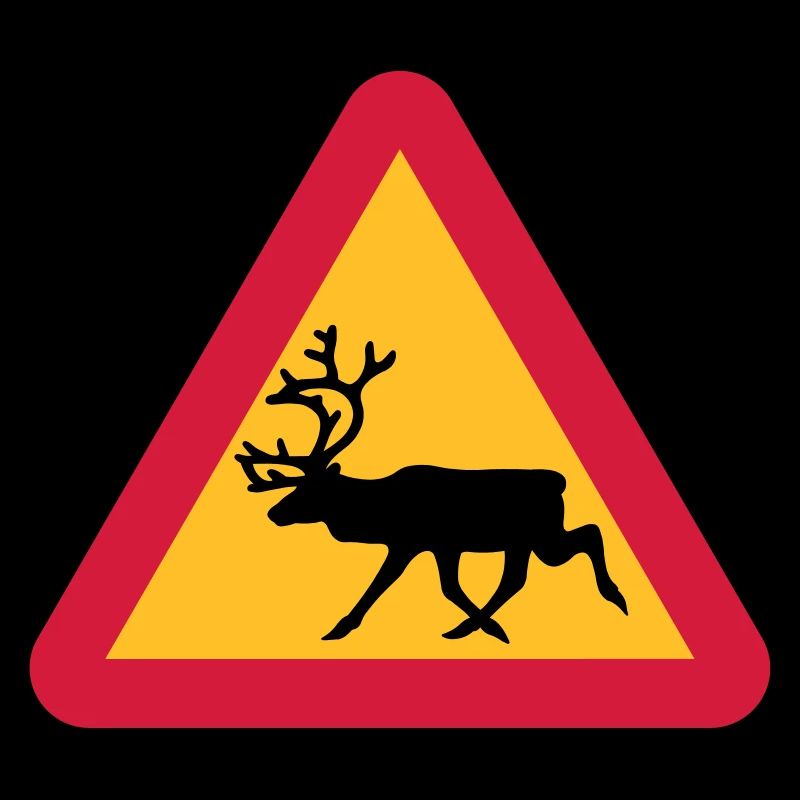 Rentier Warnschild