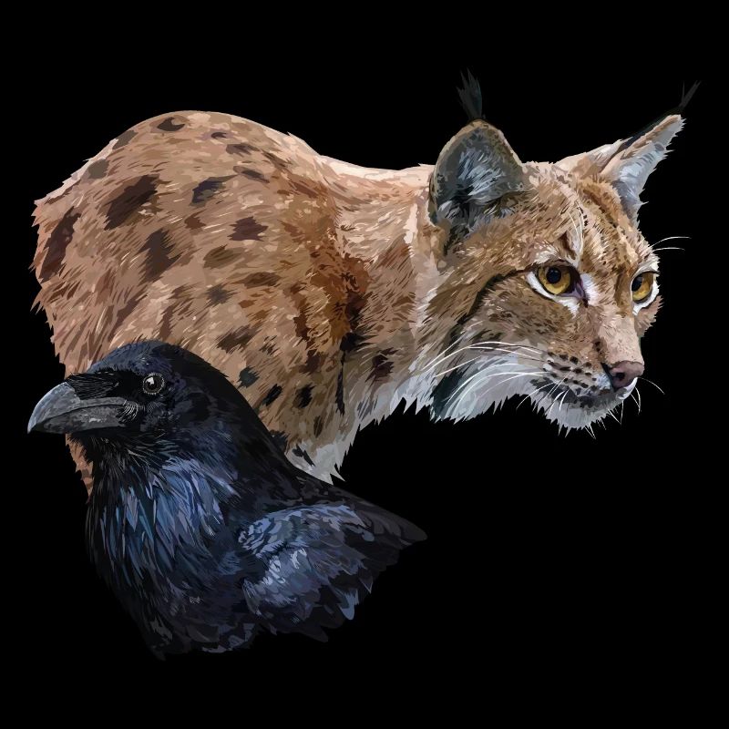 Luchs und Rabe
