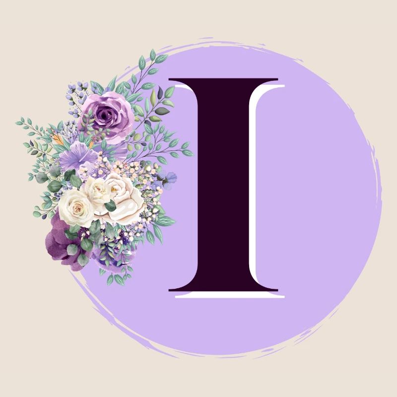 Buchstabe I Blumenkrone