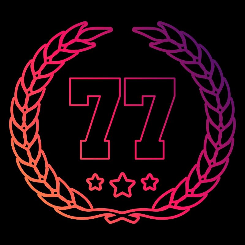 77 Number wreath