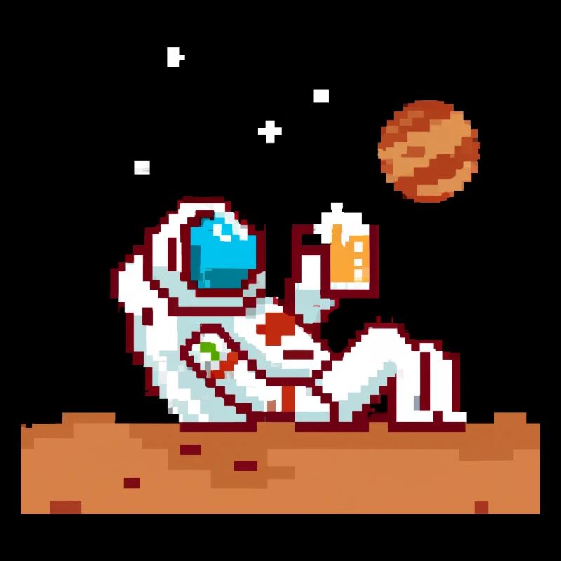 Astronaute pendant son temps libre