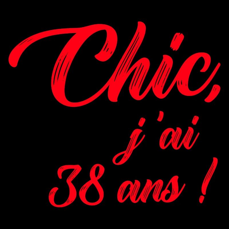 anniversaire chic j'ai 38 ans ! rouge