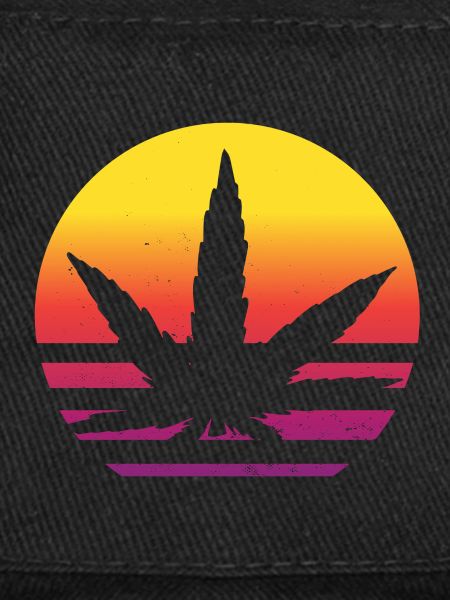 Cannabis leaf Retro Sunset