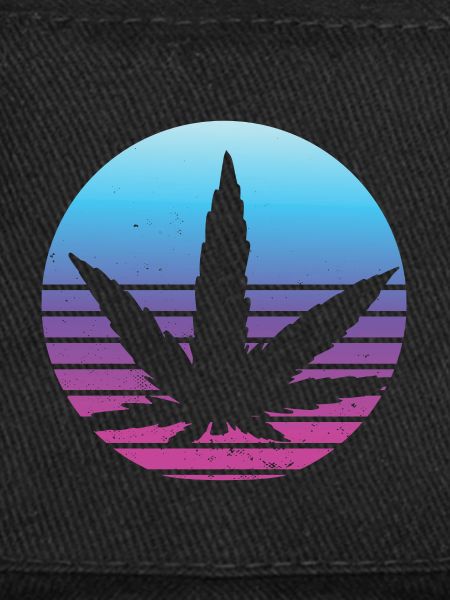 Cannabis leaf Retro Sunset