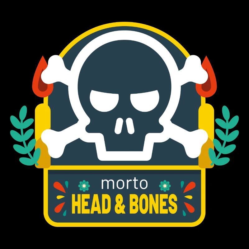 Head and bones candle