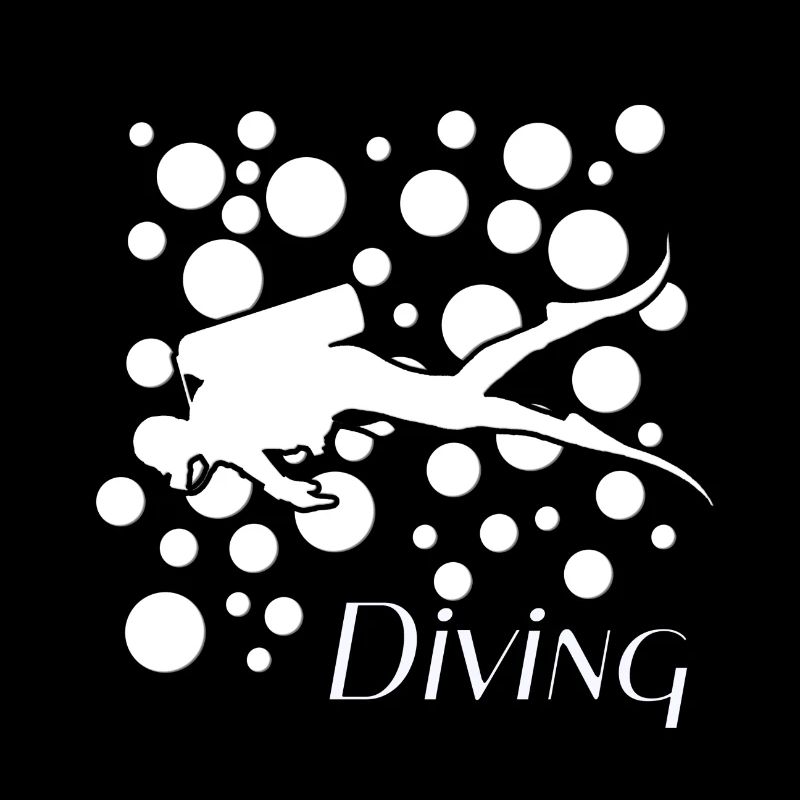 Taucher mit Luftblasen diving
