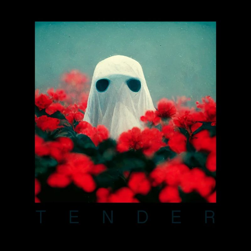 Fantôme dans le champ de fleurs - Roses rouges