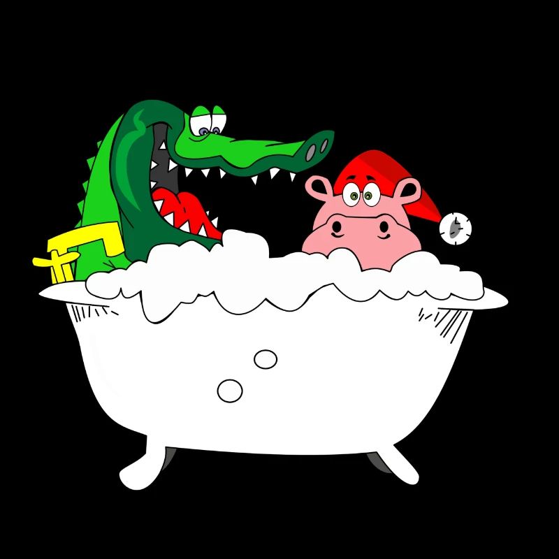 crocodile hippo baignoire noël noël