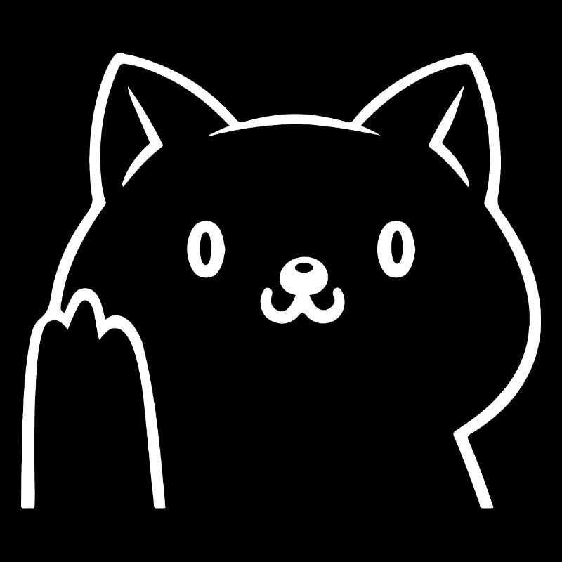 Entzückende schwarze Katze