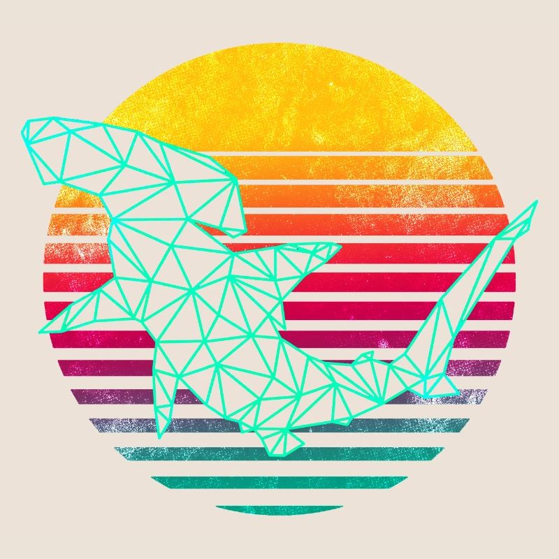 Requin-marteau polygonal rétro