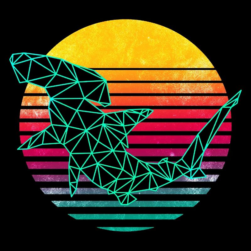 Requin-marteau polygonal rétro