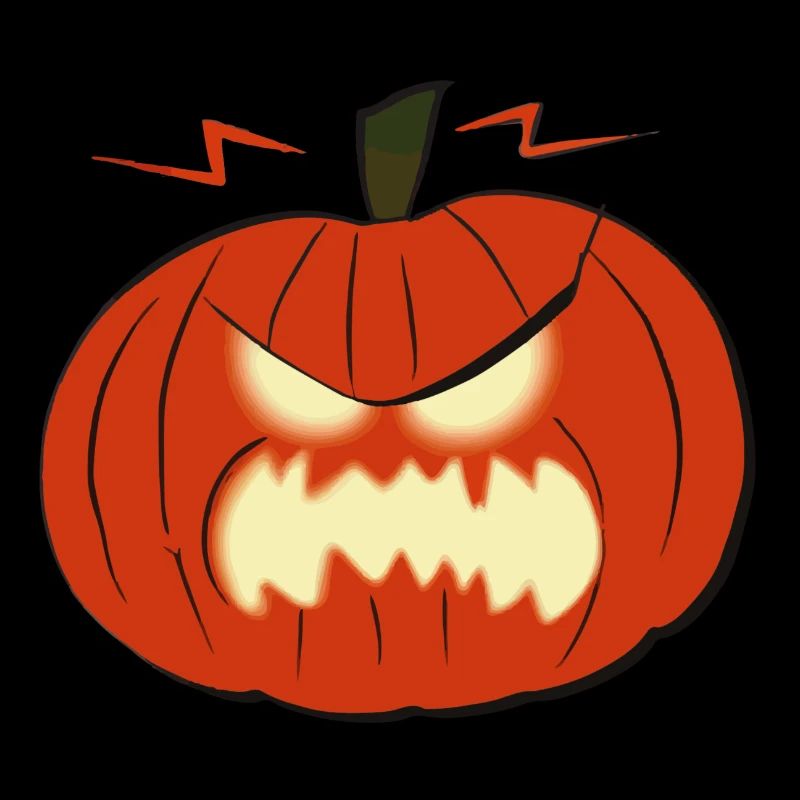 Pumpkin face with shining eyes Halloween