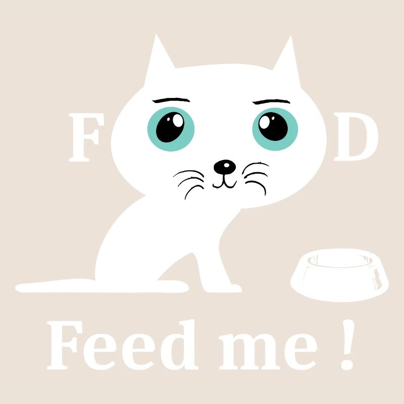 Chat blanc mignon