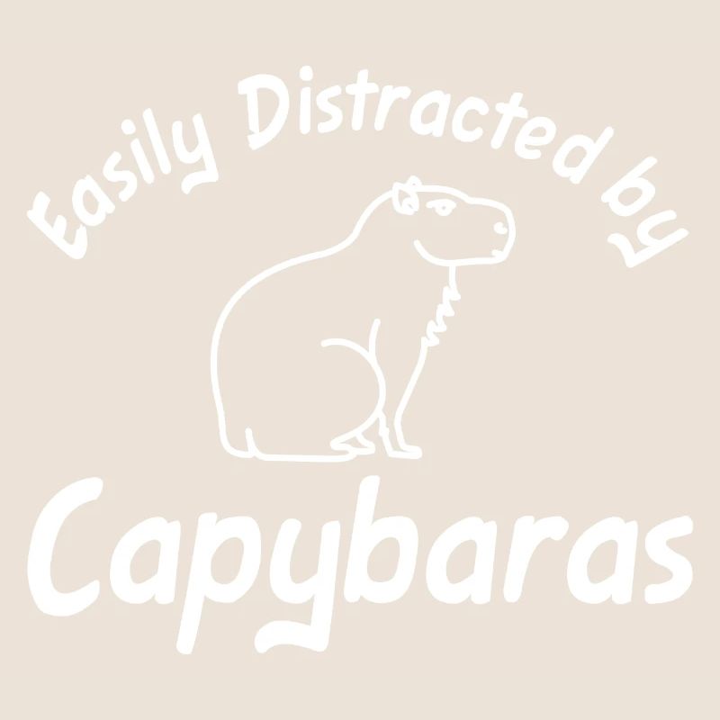 Facilement distrait par Capybaras capybara