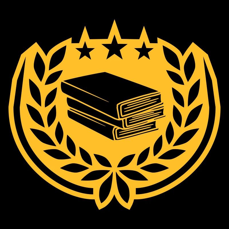 Lorbeerkranz Bücher Stapel Sterne