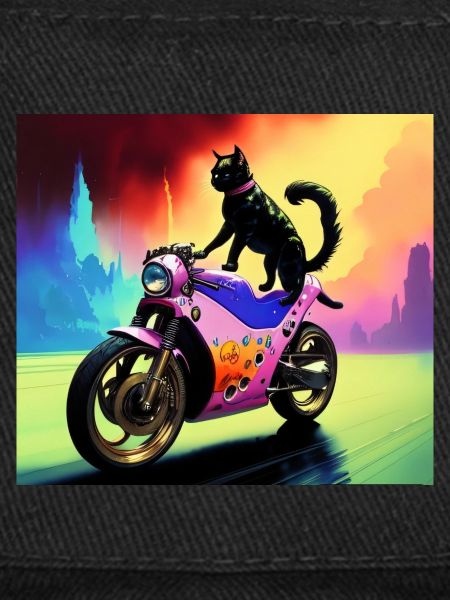 Cat on motorcycle