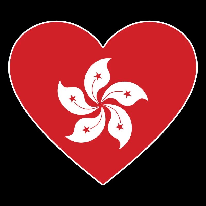 Cœur de drapeau de Hong Kong