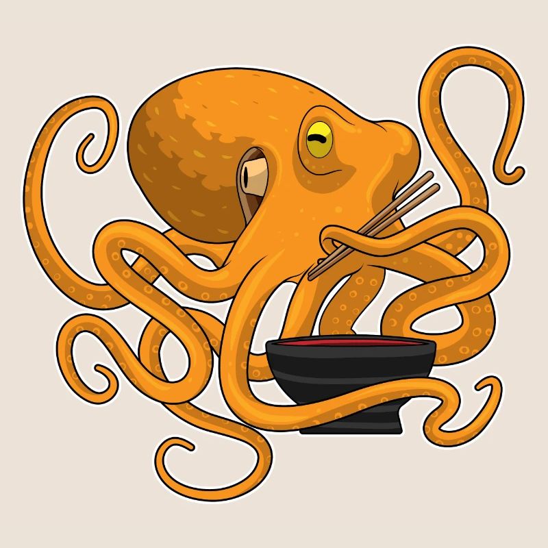 Krake Ramen Schüssel