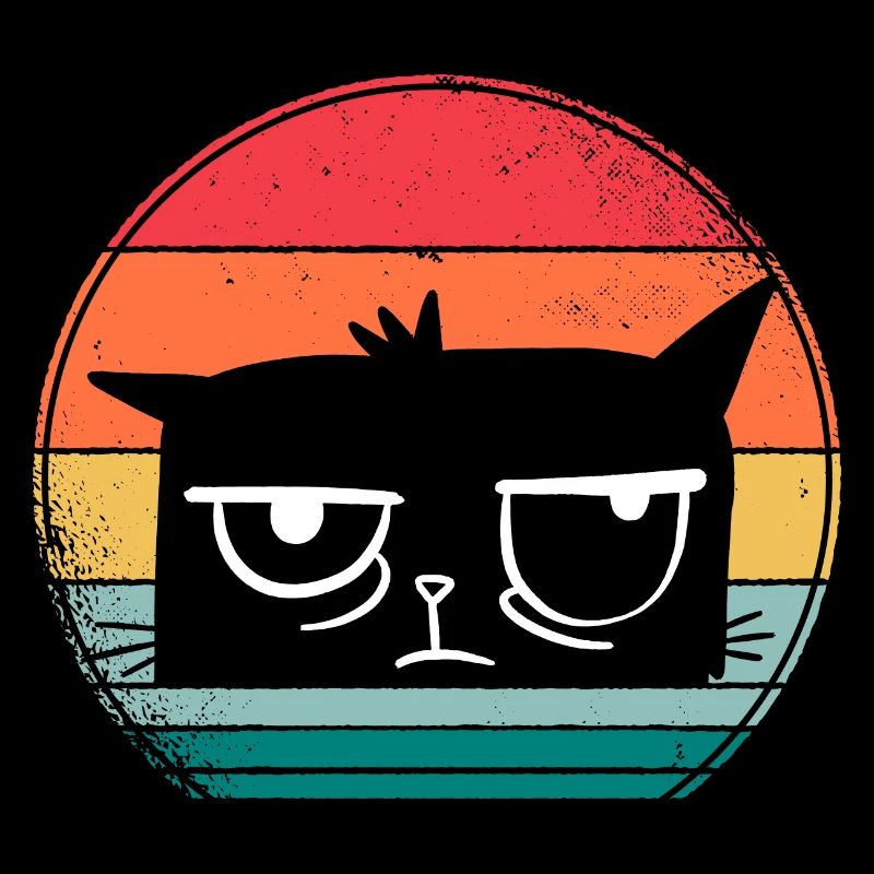Best Cat Shirt Ever Grumpy Distressed Cat