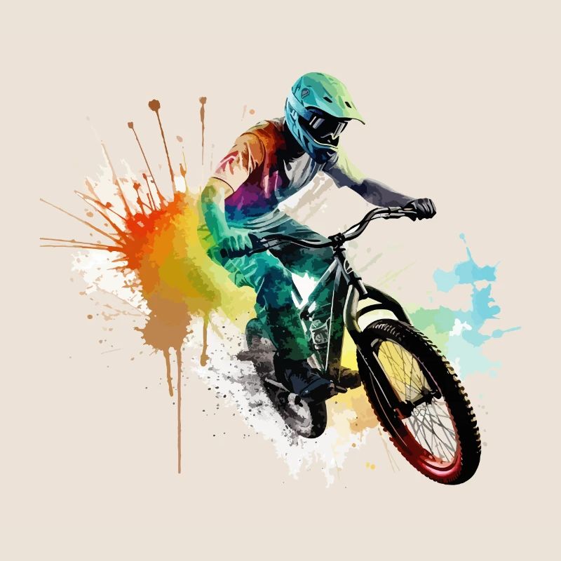 BMX Bicycle Biker Stunt Trick Freestyle Splash