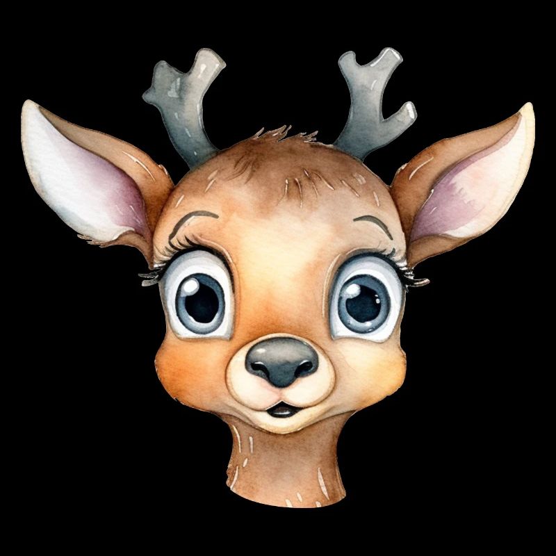Dessin à l’aquarelle de cerf