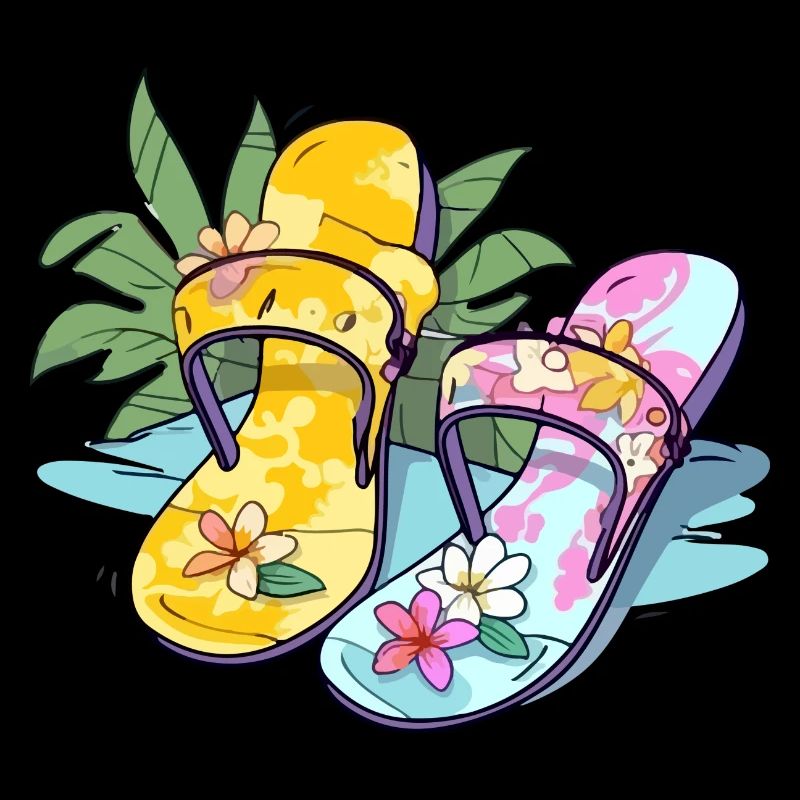 Sandalen mit Blumenmuster