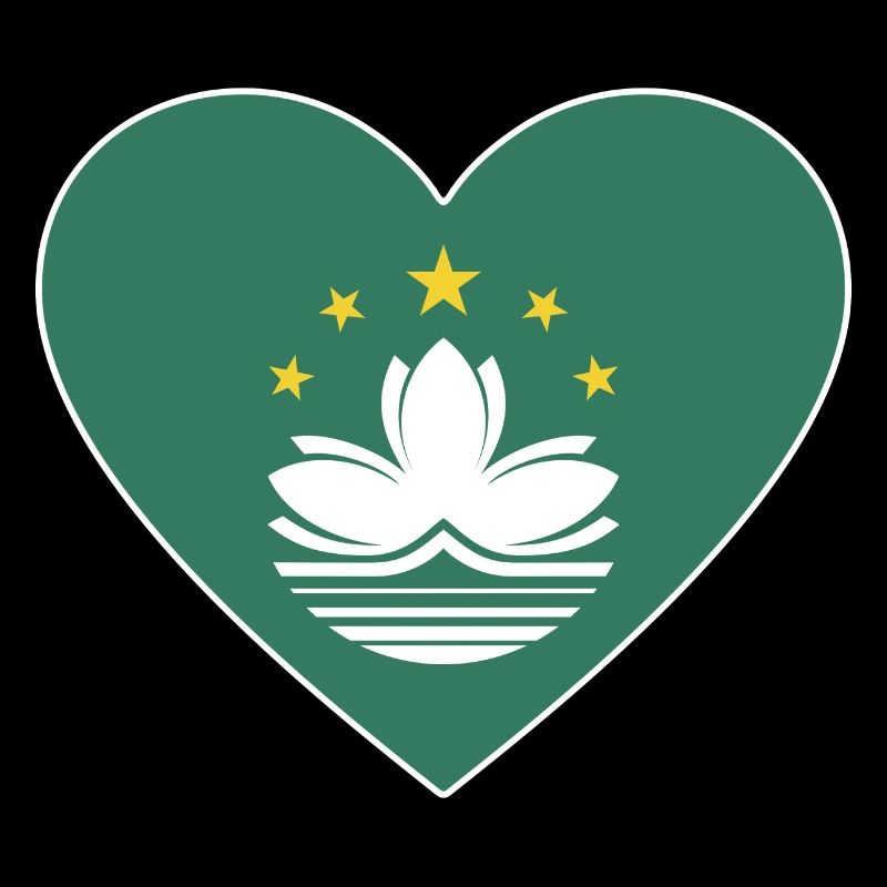 Cœur de drapeau de Macao