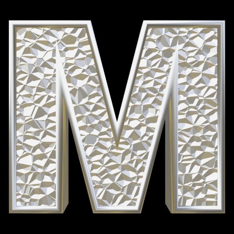 M, letter, letter M, initial, initial M, monogram,