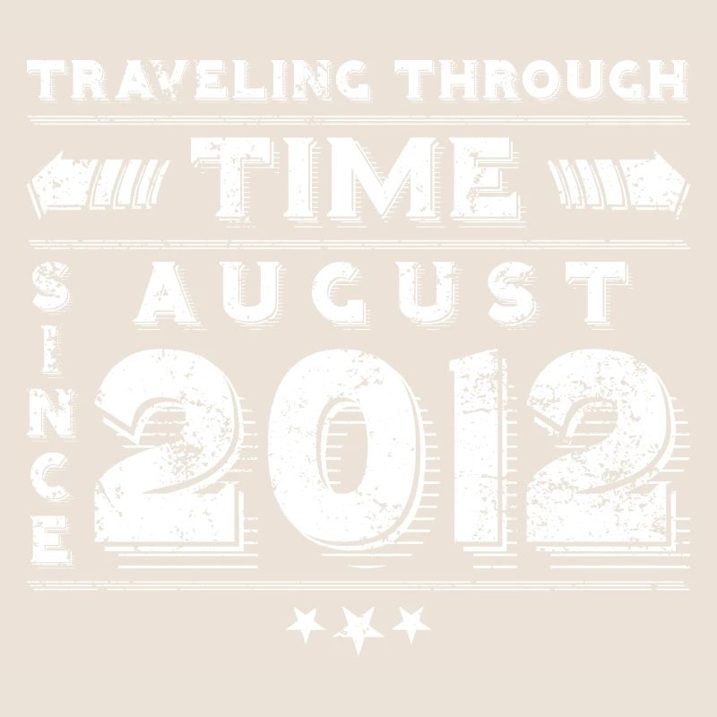 Vintage Zeitreise Geburtstags Design August 2012