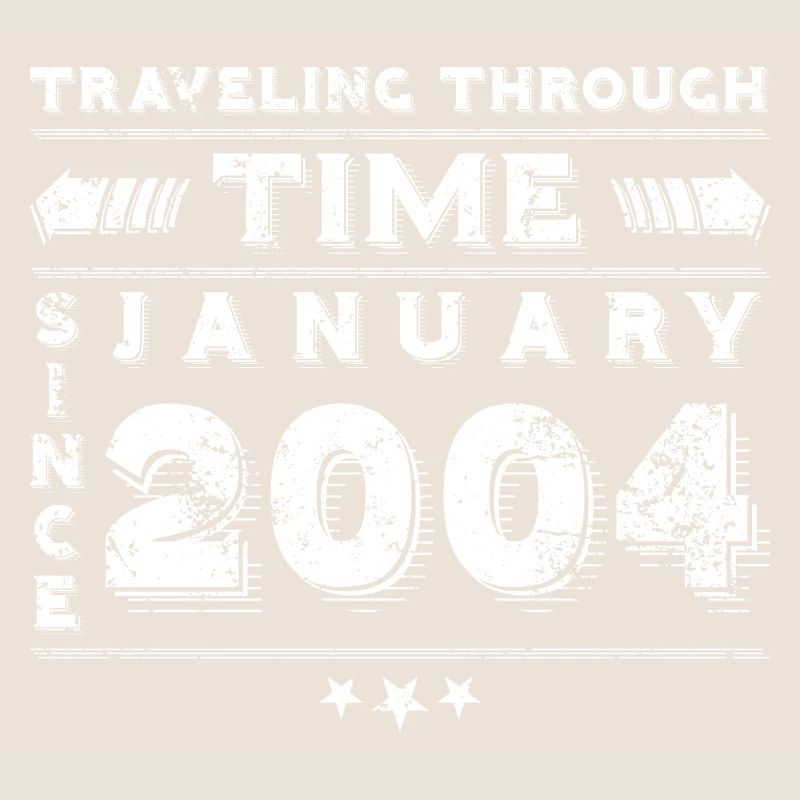 Vintage Zeitreise Geburtstags Design Januar 2004