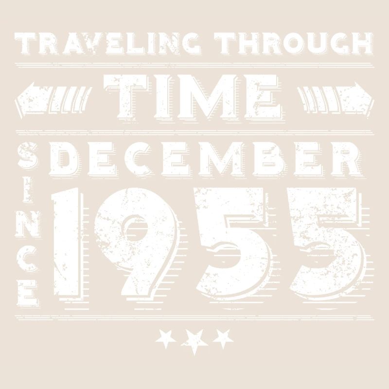 Conception d'anniversaire de voyage dans le temps vintage décembre 1955