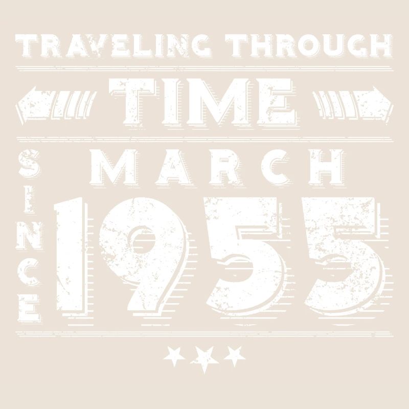 Conception d'anniversaire de voyage dans le temps vintage mars 1955