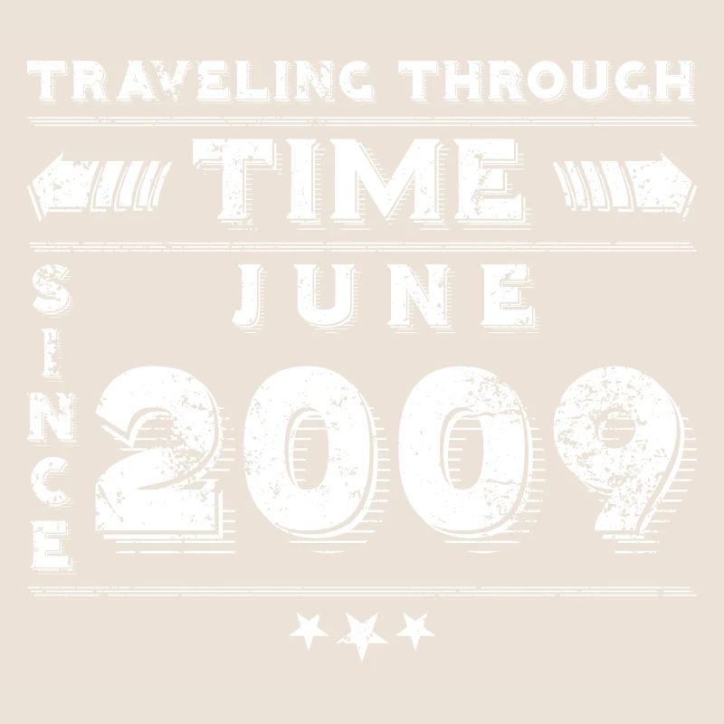 Vintage Zeitreise Geburtstags Design Juni 2009