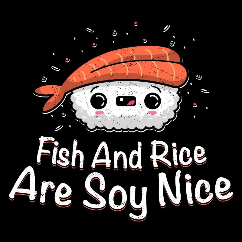 Le poisson et le riz sont du soja NiceLe poisson et le riz sont du soja ni
