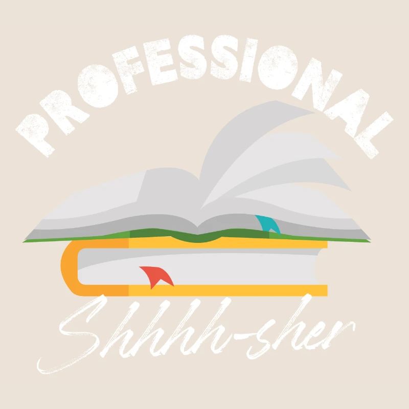Professional Shhhh-Sher Bookworm Library Assistant