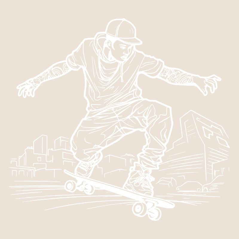 Dessin de skateboarder