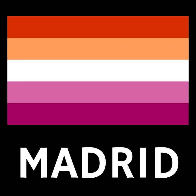 Drapeau de la fierté lesbienne Madrid