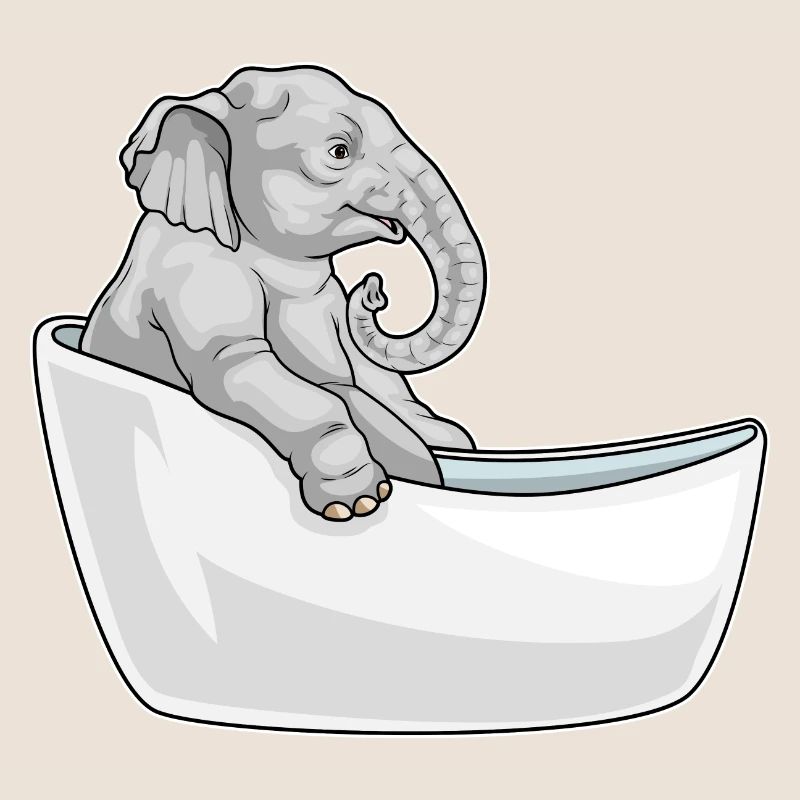 Baignoire de bain éléphant