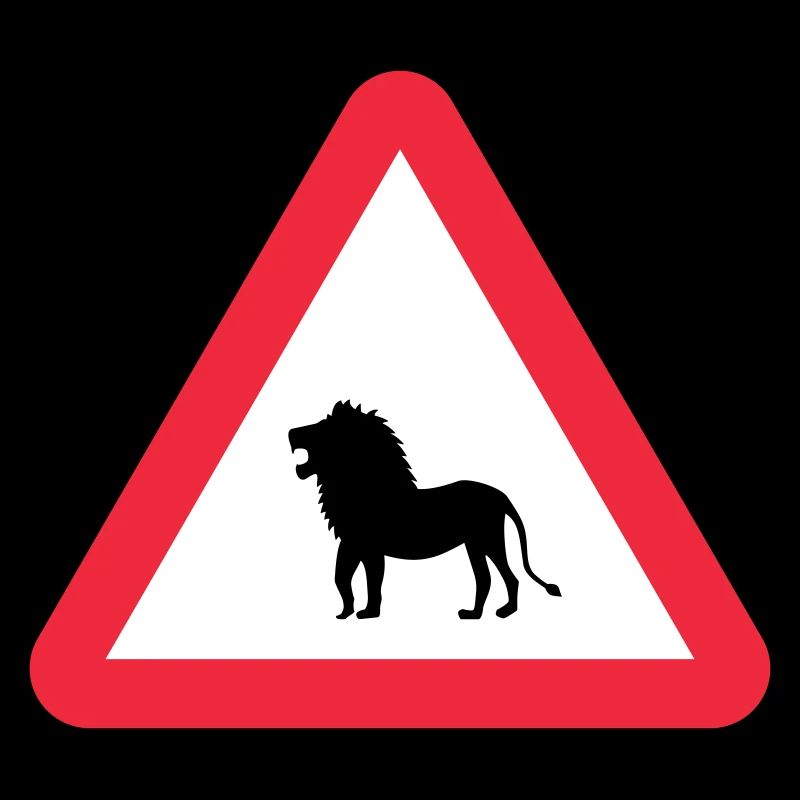 Attention Lion Avertissement