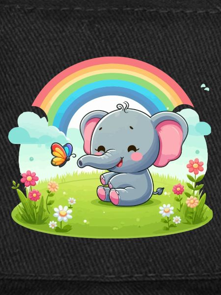 Joyful Elephant and Rainbow