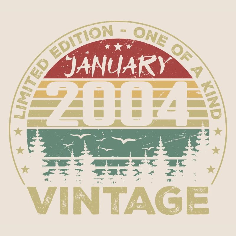 Vintage Janvier 2004 Anniversaire Janvier 2004