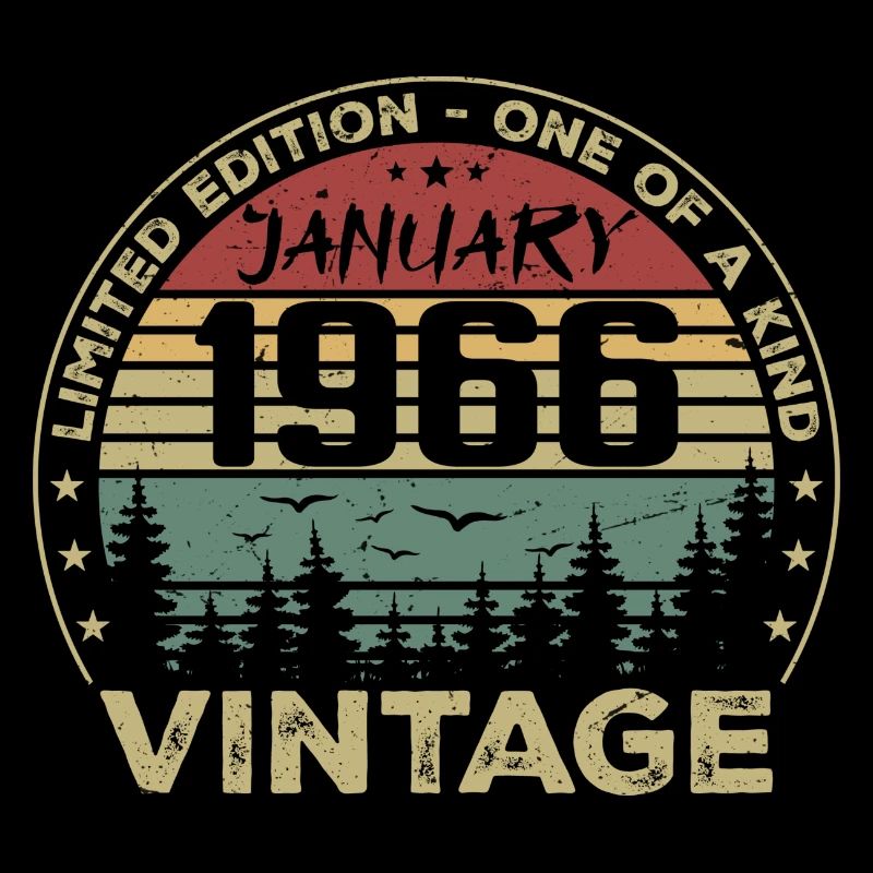 Vintage Janvier 1966 Anniversaire Janvier 1966
