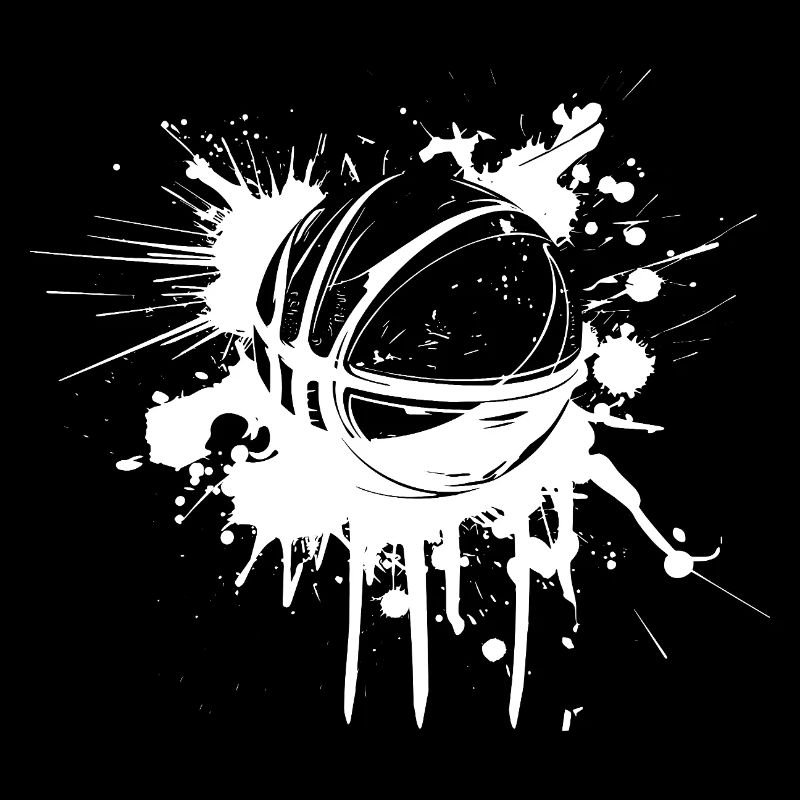 Graffiti de ballon de basket-ball